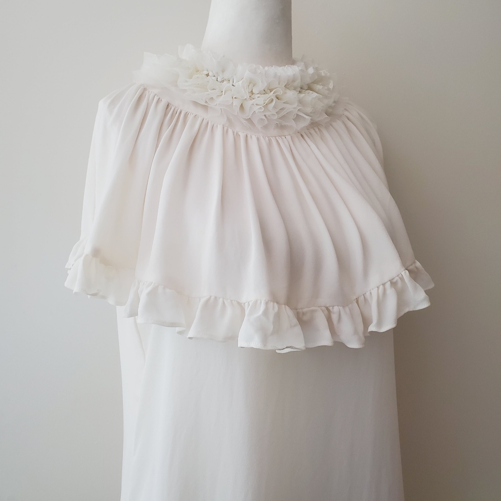 Anthropologie Mise en Scene by Ruffian Marscapone Silk Blouse - Picture 5 of 16